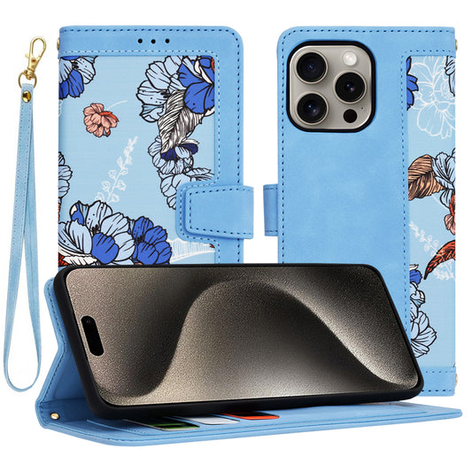 Hoes voor Apple iPhone 15 Pro Max, Techsuit, FlipCraft, Blauw