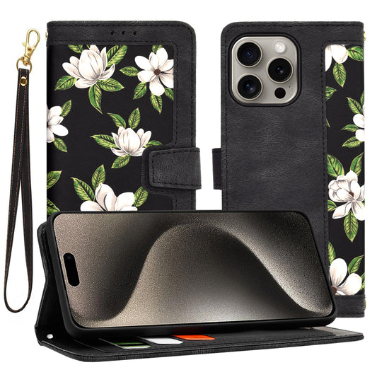 Hoesje voor Apple iPhone 15 Pro Max, Techsuit, FlipCraft, Zwart