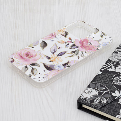 Hoes voor Apple iPhone 15 Pro Max, Techsuit, Marble, Wit