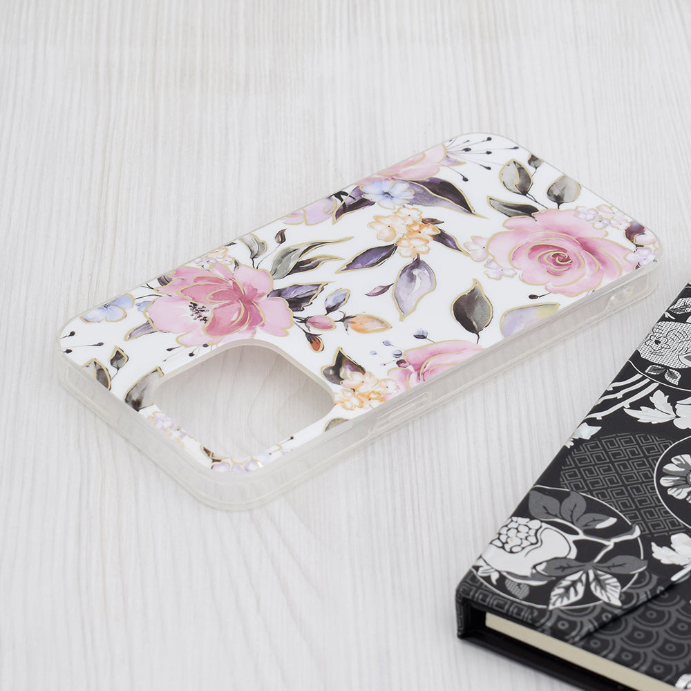 Hoes voor Apple iPhone 15 Pro Max, Techsuit, Marble, Wit