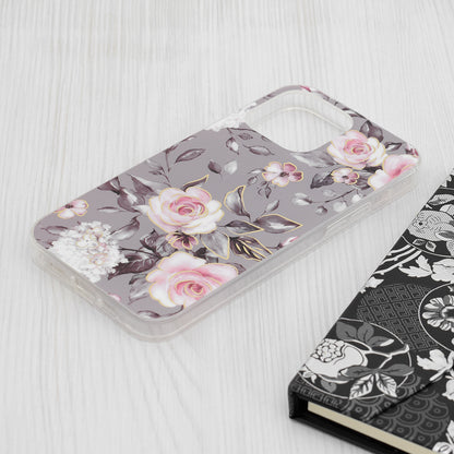 Hoesje voor Apple iPhone 15 Pro Max, Techsuit, Marble, Grijs
