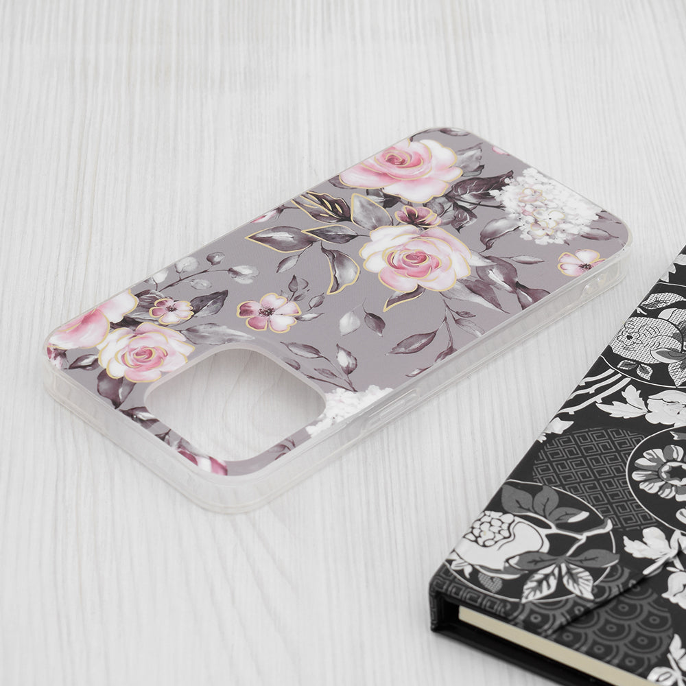 Hoesje voor Apple iPhone 15 Pro Max, Techsuit, Marble, Grijs