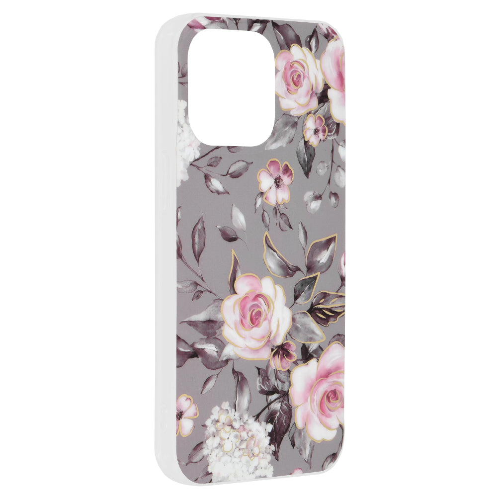 Hoesje voor Apple iPhone 15 Pro Max, Techsuit, Marble, Grijs