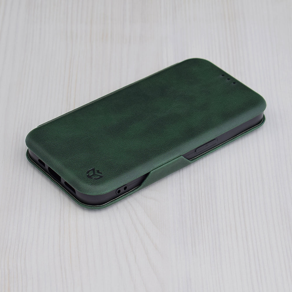 Hoes voor Apple iPhone 15 Pro Max, Techsuit, Safe Wallet Plus, Groen