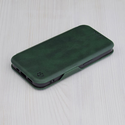 Hoes voor Apple iPhone 15 Pro Max, Techsuit, Safe Wallet Plus, Groen