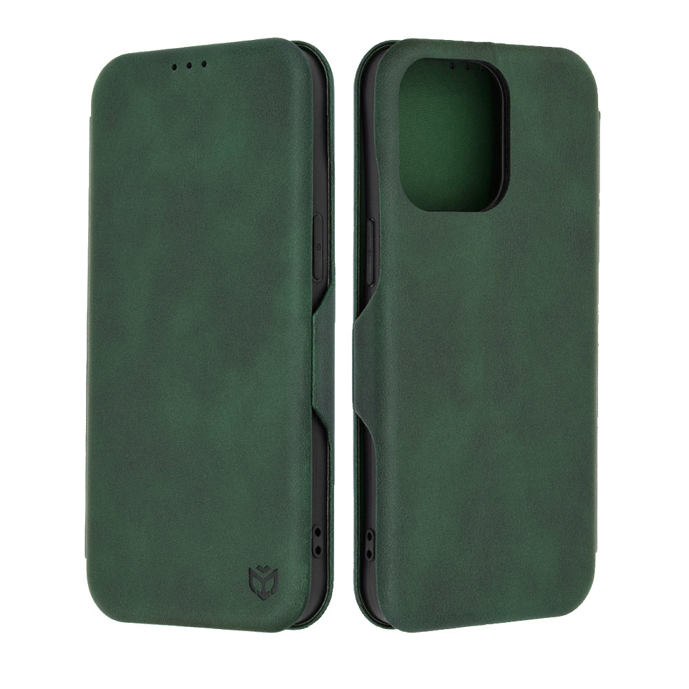 Hoes voor Apple iPhone 15 Pro Max, Techsuit, Safe Wallet Plus, Groen