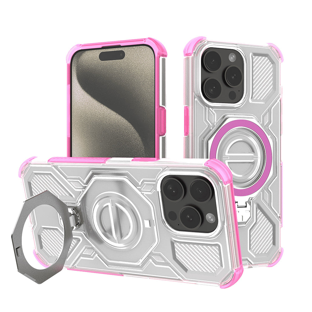 Hoes voor Apple iPhone 15 Pro, Techsuit, Carbon Shield Pro, Roze
