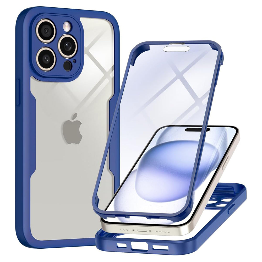 Hoes voor Apple iPhone 15 Pro, Techsuit, ColorVerse 360, Blauw