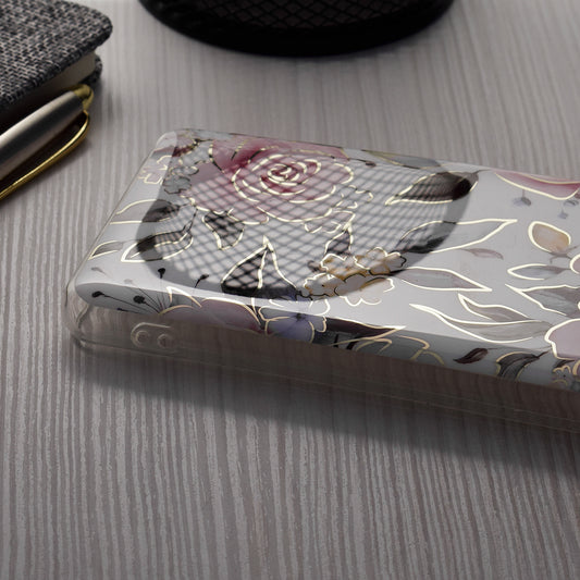 Hoes voor Apple iPhone 15 Pro, Techsuit, Marble, Wit