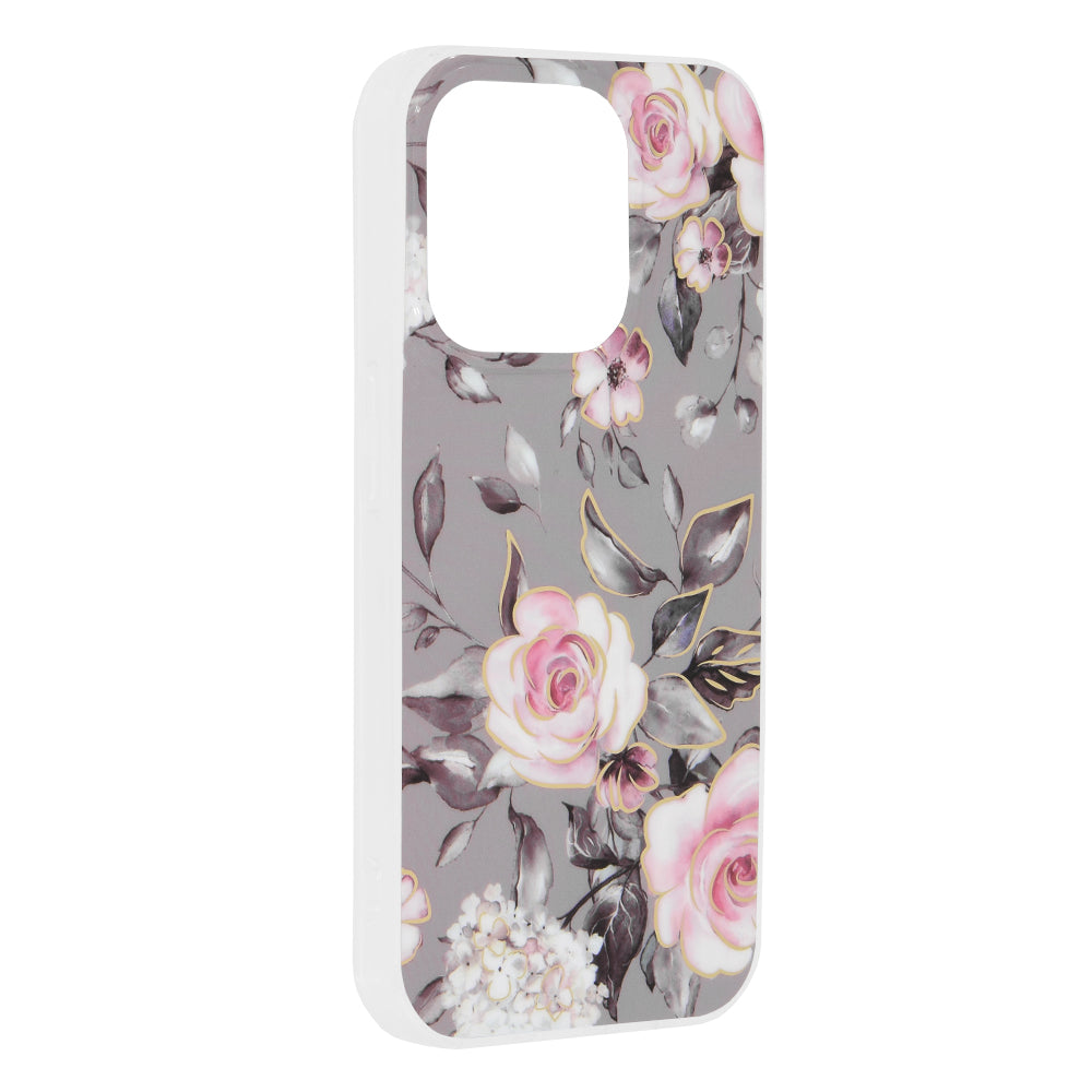 Hoes voor Apple iPhone 15 Pro, Techsuit, Marble, Grijs