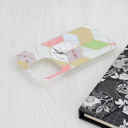 Hoesje voor Apple iPhone 15 Pro, Techsuit, Marble, Paars