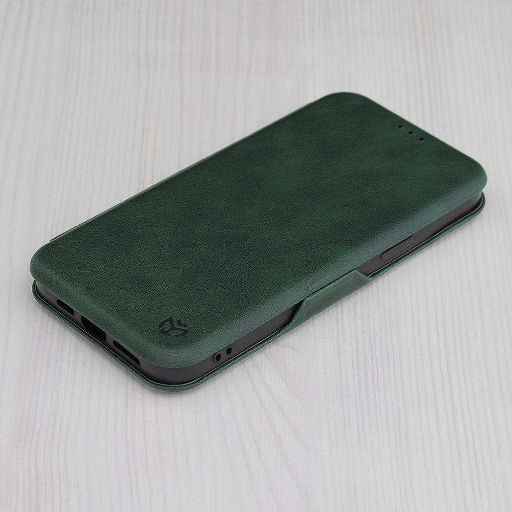 Hoesje voor Apple iPhone 15 Pro, Techsuit, Safe Wallet Plus, Groen