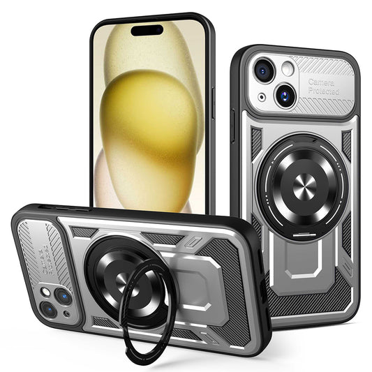 Hoes voor Apple iPhone 15, Techsuit, RuggedCam, Grijs