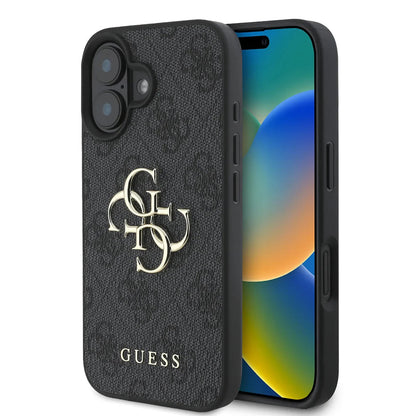 Hoes voor Apple iPhone 16, Guess, 4G Big Logo, Zwart