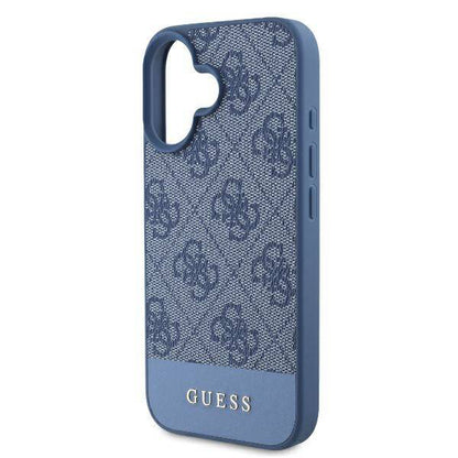 Hoes voor Apple iPhone 16, Guess, 4G Bottom Stripe, Blauw