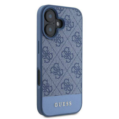 Hoes voor Apple iPhone 16, Guess, 4G Bottom Stripe, Blauw