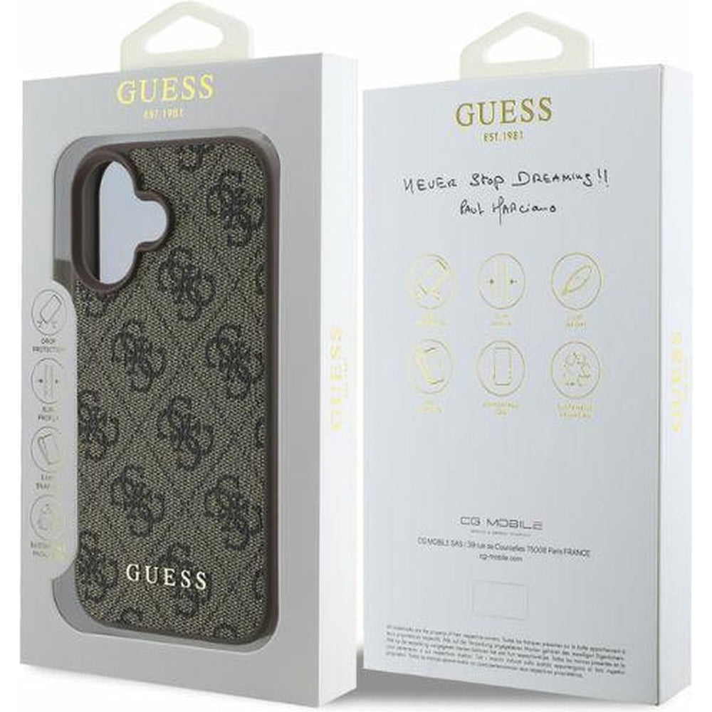 Hoes voor Apple iPhone 16, Guess, 4G Classic, Zwart