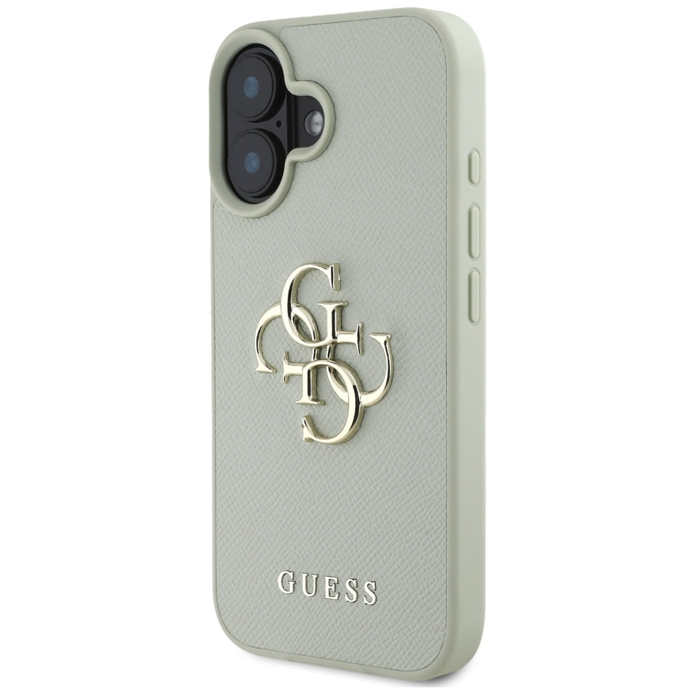 Hoes voor Apple iPhone 16, Guess, Grained Big 4G Logo Small Classic Logo, Groen