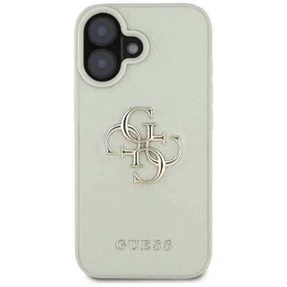 Hoes voor Apple iPhone 16, Guess, Grained Big 4G Logo Small Classic Logo, Groen