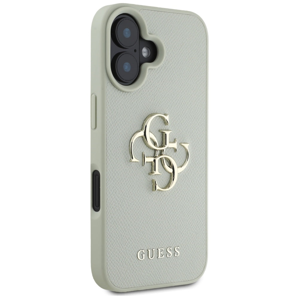 Hoes voor Apple iPhone 16, Guess, Grained Big 4G Logo Small Classic Logo, Groen