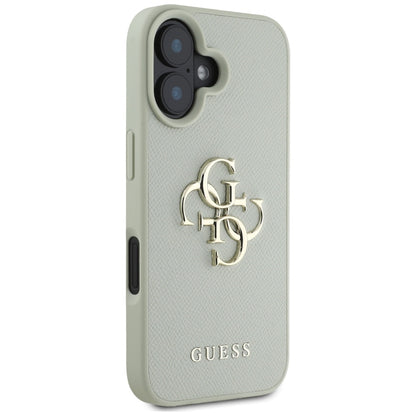Hoes voor Apple iPhone 16, Guess, Grained Big 4G Logo Small Classic Logo, Groen