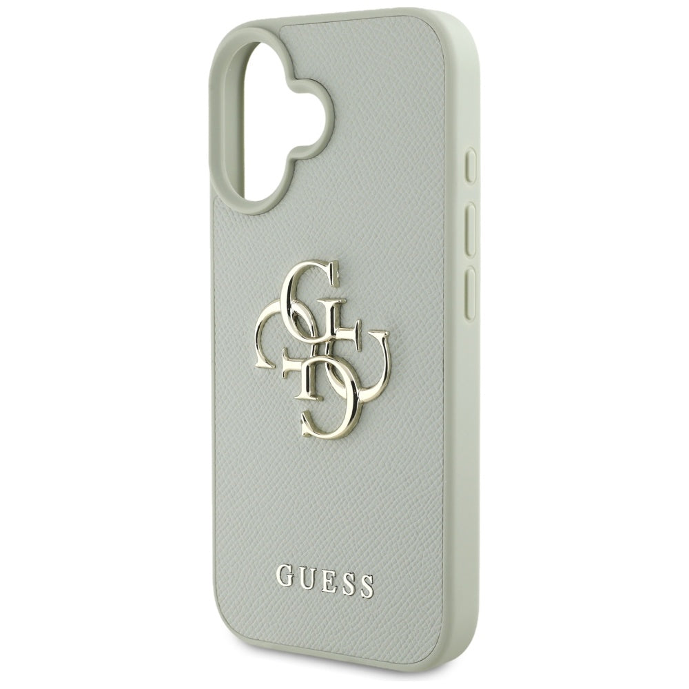 Hoes voor Apple iPhone 16, Guess, Grained Big 4G Logo Small Classic Logo, Groen