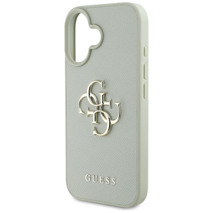 Hoes voor Apple iPhone 16, Guess, Grained Big 4G Logo Small Classic Logo, Groen