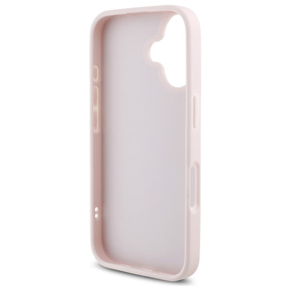 Hoes voor Apple iPhone 16, Karl Lagerfeld, Diagonal Quilted Script, Roze
