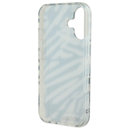 Hoes voor Apple iPhone 16, Karl Lagerfeld, IML Luxury Zebra Pattern met Band, Zwart