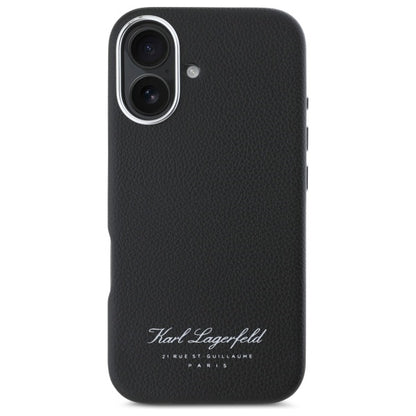 Hoes voor Apple iPhone 16, Karl Lagerfeld, RSG, Zwart