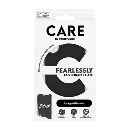 Hoes voor Apple iPhone 16, PanzerGlass, Care Fashionable, Zwart