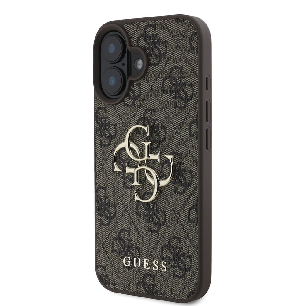 Hoesje voor Apple iPhone 16 Plus, Guess, 4G Big Logo, Bruin