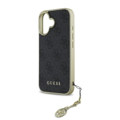 Case for Apple iPhone 16 Plus, Guess, 4G Charm, Black