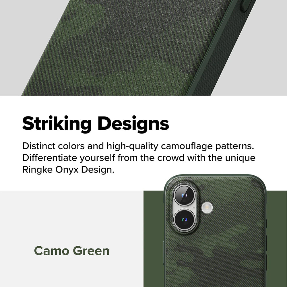 Case for Apple iPhone 16 Plus, Ringke, Onyx Design, Green