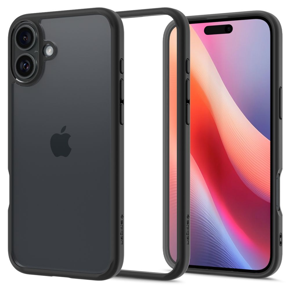 Hoes voor Apple iPhone 16 Plus, Spigen, Ultra Hybrid, Matzwart