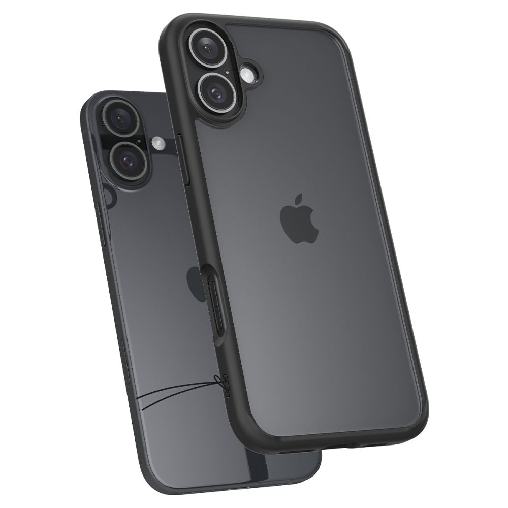 Hoes voor Apple iPhone 16 Plus, Spigen, Ultra Hybrid, Matzwart
