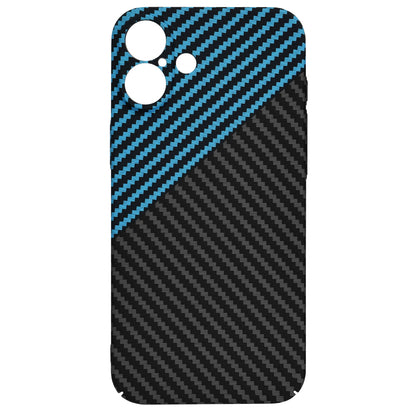 Hoes voor Apple iPhone 16 Plus, Techsuit, Carbonite FiberShell, Zwart Blauw