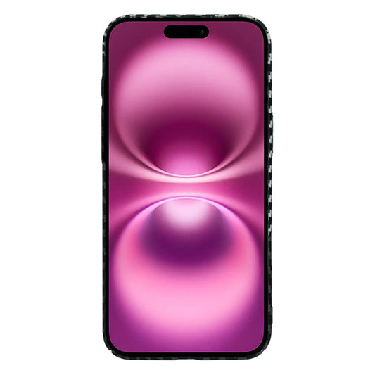Hoes voor Apple iPhone 16 Plus, Techsuit, Carbonite FiberShell, Zwart Grijs