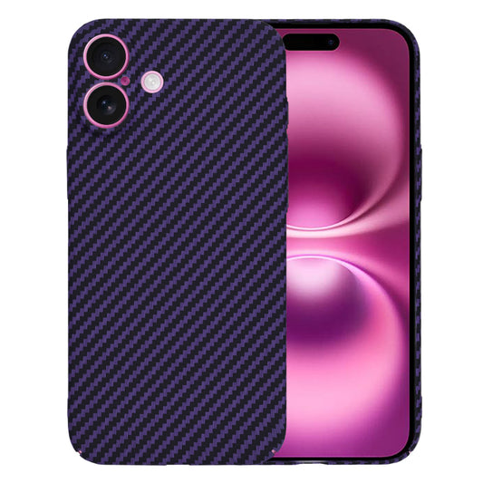 Hoes voor Apple iPhone 16 Plus, Techsuit, Carbonite FiberShell, Paars