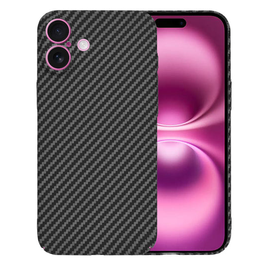 Hoes voor Apple iPhone 16 Plus, Techsuit, Carbonite FiberShell, Zwart