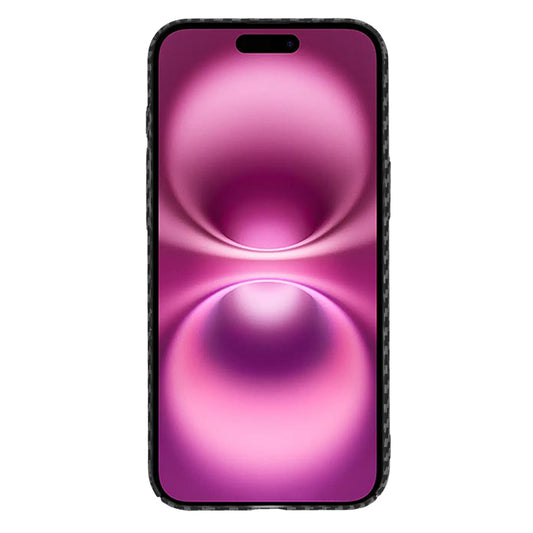 Hoes voor Apple iPhone 16 Plus, Techsuit, Carbonite FiberShell, Zwart