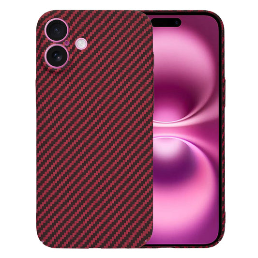 Hoesje voor Apple iPhone 16 Plus, Techsuit, Carbonite FiberShell, Rood