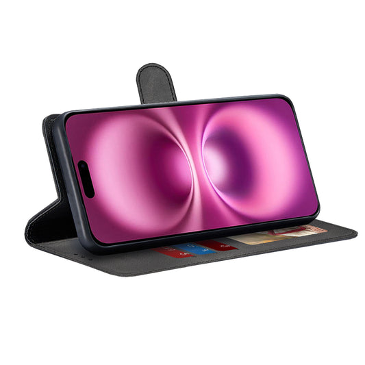 Hoes voor Apple iPhone 16 Plus, Techsuit, Diary Book, Zwart