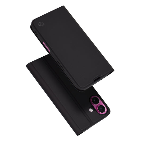 Hoes voor Apple iPhone 16 Plus, Techsuit, Magskin Book, Zwart