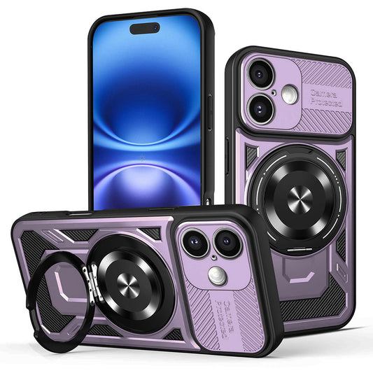 Hoes voor Apple iPhone 16 Plus, Techsuit, RuggedCam, Paars