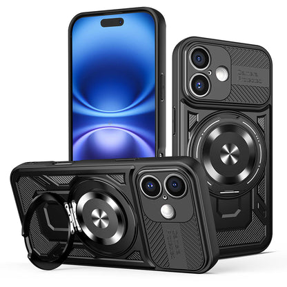 Hoes voor Apple iPhone 16 Plus, Techsuit, RuggedCam, Zwart