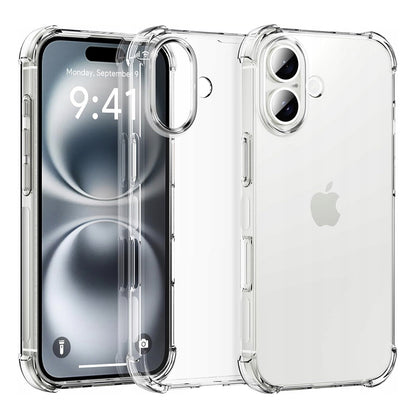 Hoesje voor Apple iPhone 16 Plus, Techsuit, Schokbestendig Transparant (Grote Lensopening), Transparant