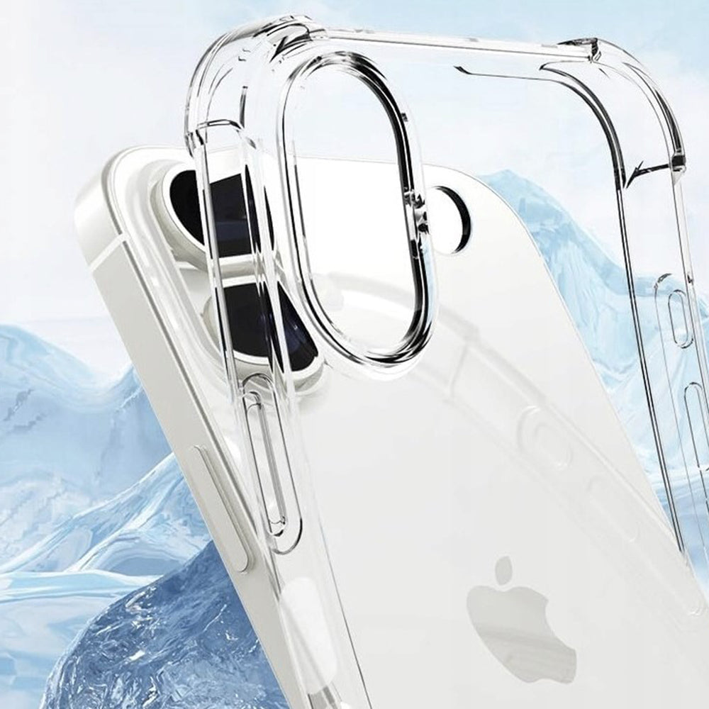 Hoesje voor Apple iPhone 16 Plus, Techsuit, Schokbestendig Transparant (Grote Lensopening), Transparant