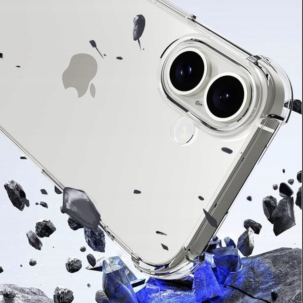 Hoesje voor Apple iPhone 16 Plus, Techsuit, Schokbestendig Transparant (Grote Lensopening), Transparant