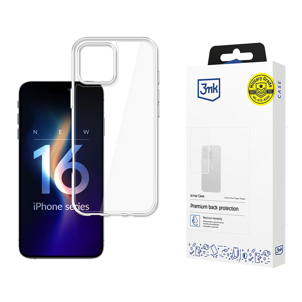 Case for Apple iPhone 16 Pro, 3MK, Armor, Transparent